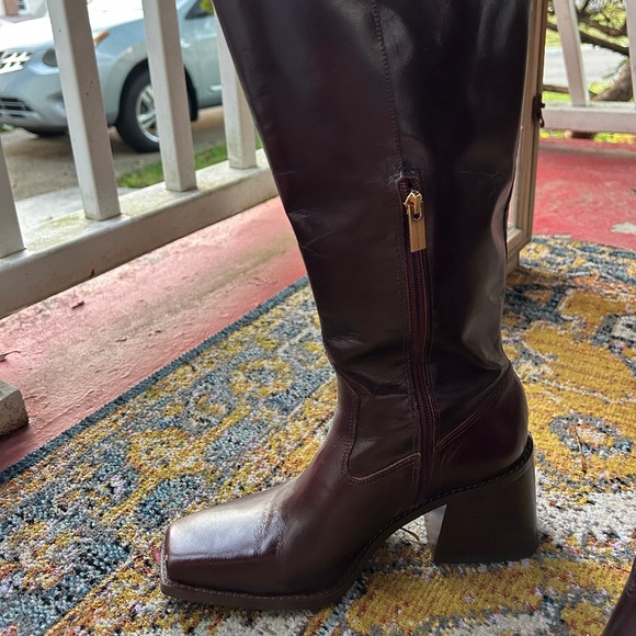 Vince Camuto Women's Sangeti 2 Wide Calf High Boots Dark Mahogany Size 8 - Picture 4 of 15